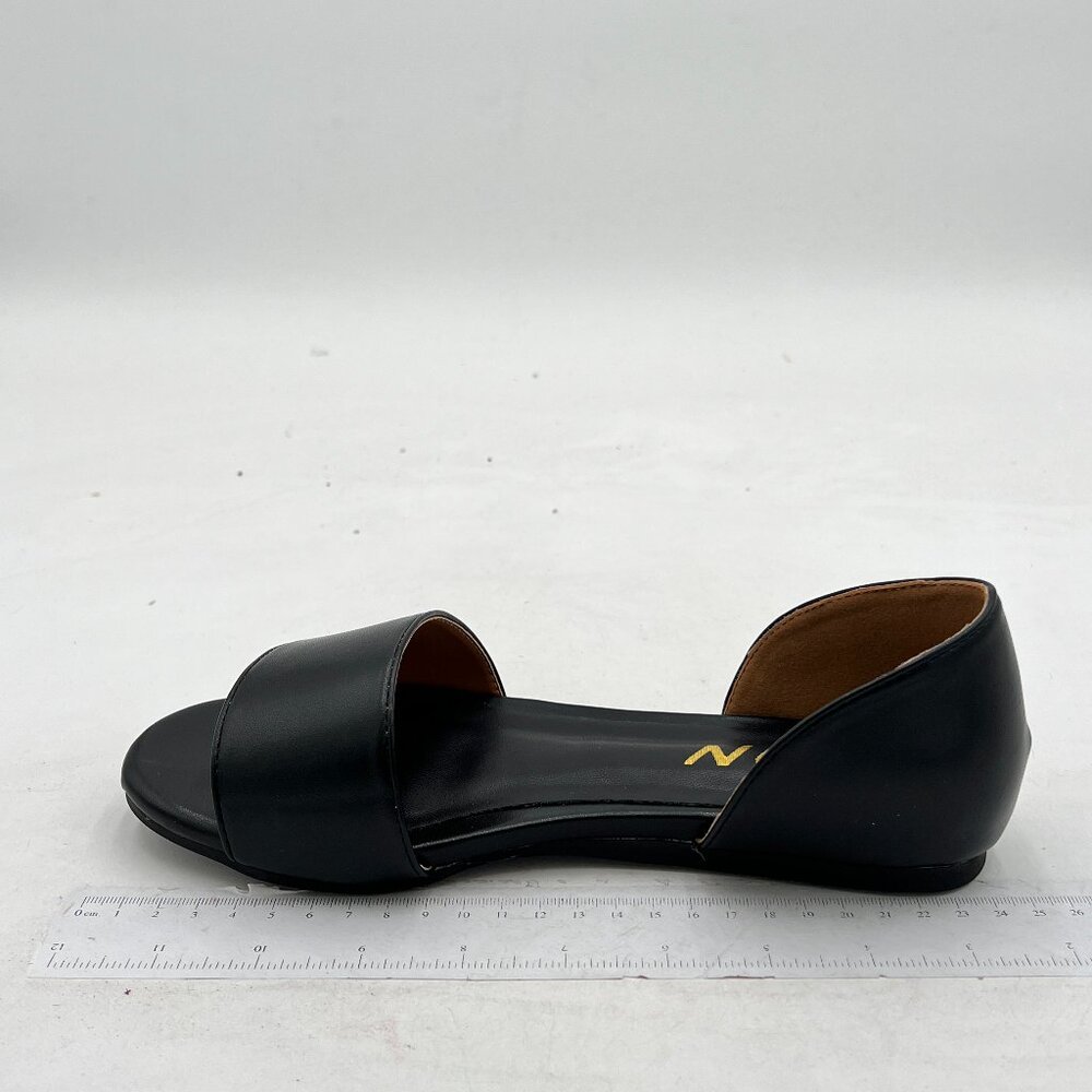 YDN Women Western Peep Toe D'Orsay Casual Flats Slip on Comfy Walking Shoes